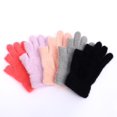 thumbnail image 3 of Guantes de invierno Skymirror, resistentes al frío y térmicos, de felpa, tejidos de imitación de piel de visón con diseño de medio dedo para otoño, invierno, hogar y exterior., 3 of 8