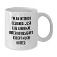 thumbnail image 2 of Funny Interior Designer White Coffee Mug Gifts from Friends, Christmas Unique Gifts for Interior Designer, 'I'm An Interior Designer. Just Like A Normal Interior Designer Except Much Hotter.', 2 of 3