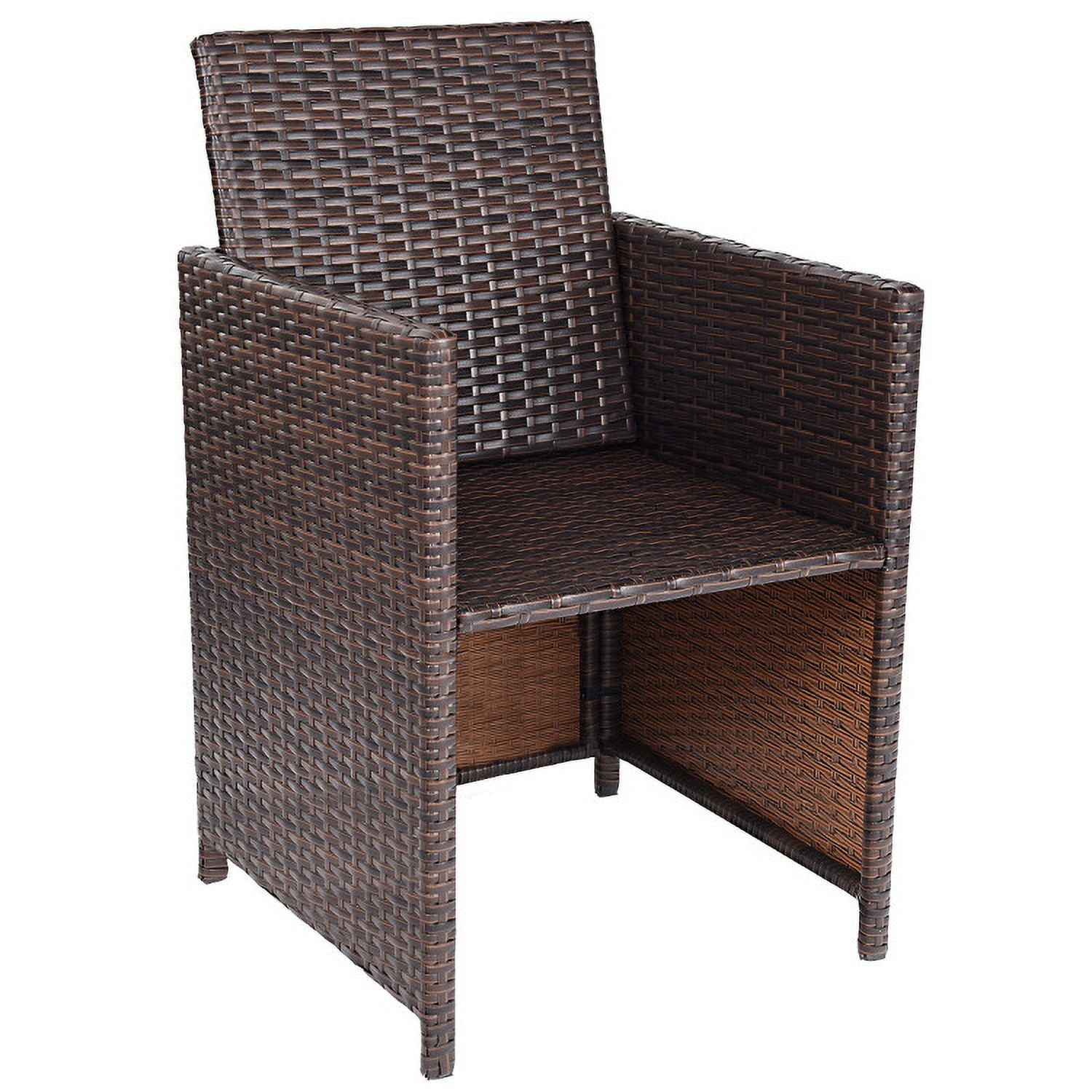 Aimee Lii 10 Pieces Outdoor Patio Dining Set, Outdoor Patio Furniture, Brown