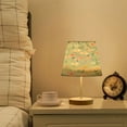 thumbnail image 6 of Ryvnso LED Bedside Table Lamp Floral Flowers Blue Bedroom Desk Lamps Nightstand Lampshade M, 6 of 7