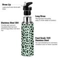 thumbnail image 3 of 1000ML Transparent Sports Water Bottle with Handle & Straw Portable Water Bottle for Outdoor Camping Gym Mint Green Leopard Print, 3 of 7
