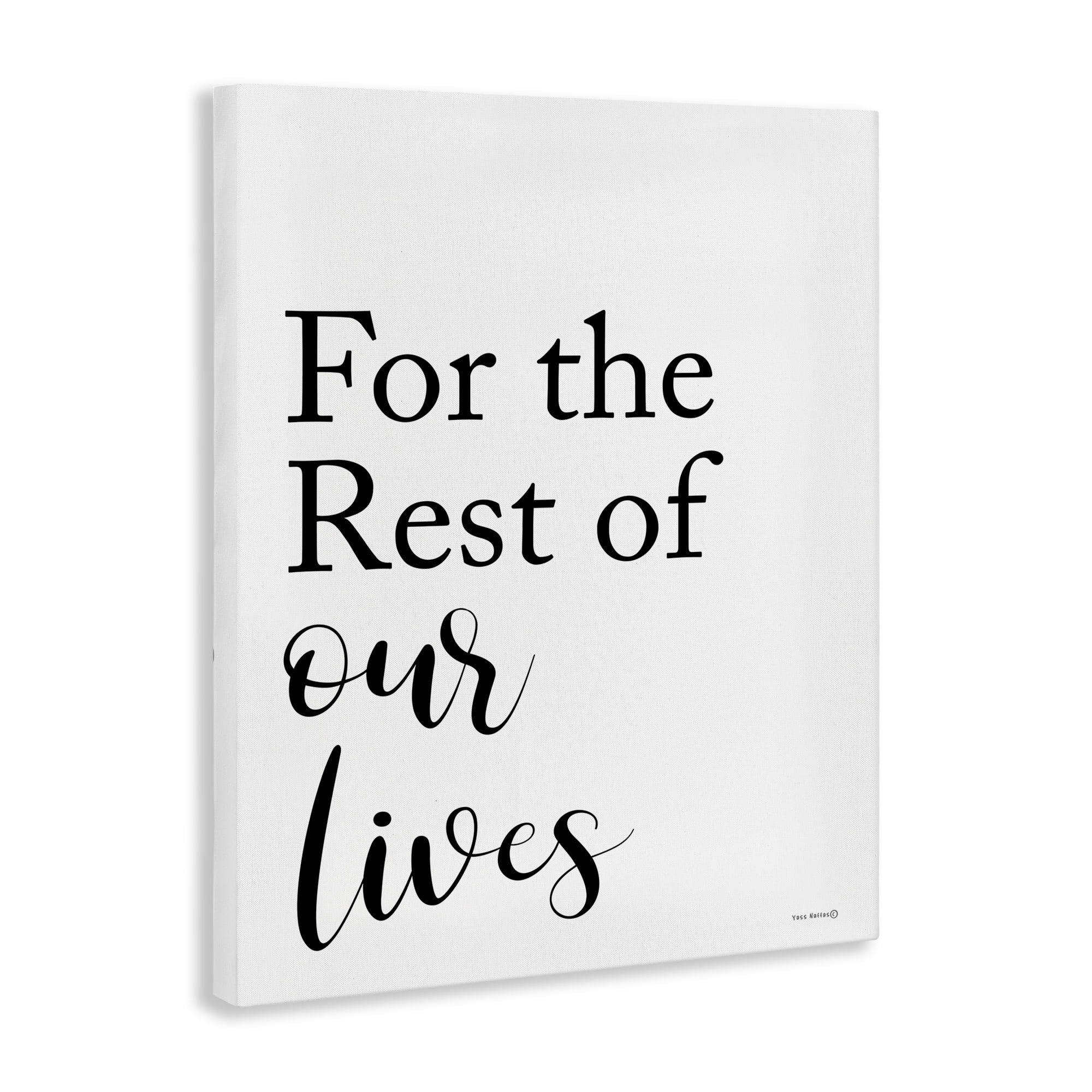 Stupell Industries Rest Of Our Lives Text & Numbers Painting Wrapped Canvas Art Print Wall Art, 36 x 48