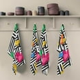 thumbnail image 2 of Colorful 3D Hearts Stripes Dish Towels Set of 6, Diamonds Gems Washable Tea Towels Dishcloths Lint-Free 18x28 Inch Fast Drying for Kitchen Restaurant Bar Clean, 2 of 7