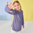 thumbnail image 6 of Annhoo Girls Long Sleeve T Shirts Kids Casual Crew Neck Tunics with Thumbhole Fashion Spring Clothes 3-13 Years, 6 of 9