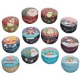thumbnail image 4 of 12 Uds. Contenedores de hojalata, latas de vela pequeñas de estilo navideño, tarro de vela, latas de vela de estilo mixto, 4 of 7