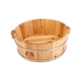 thumbnail image 1 of Lavabo de madera para pies reutilizable, para pedicura, hecho a mano, cómodo para uso en casa o en la oficina. 16x40cm un, 1 of 9
