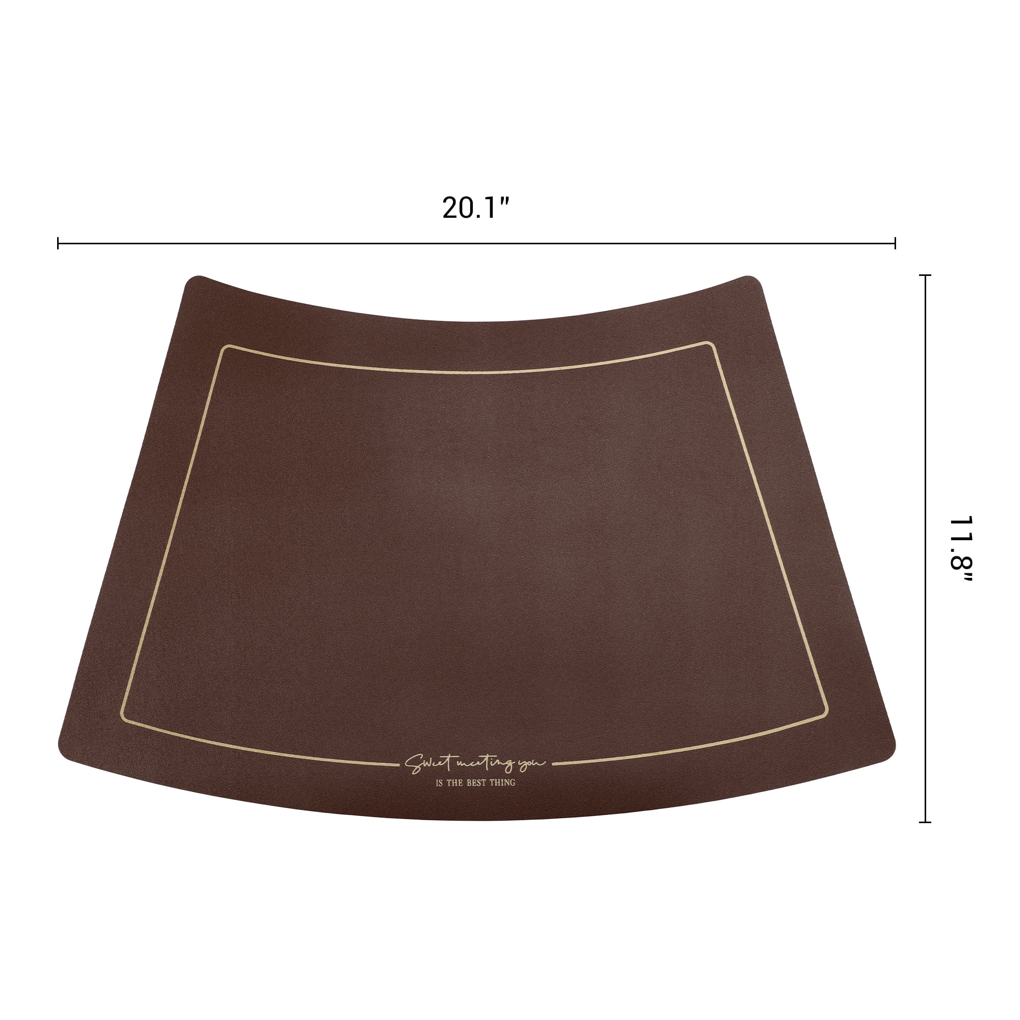 Unique Bargains 6Pcs Faux Leather Heat Resistant Placemats Coffee 20.1x11.8inch