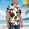 thumbnail image 3 of Fotbe Brown Cow Camisa Hawaiana para Hombre Unisex – Camisa Casual de Verano con Botones de Manga Corta de Algodón y Lino,XX-Large, 3 of 7