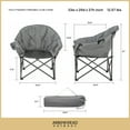 thumbnail image 3 of Arrowhead Outdoor Double Duo Portable Camping Chairs with 2 Cup & Wine Glass Holder, Gray Geometric, 3 of 8
