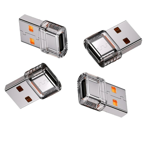 OAO USB 3.0 to USB C Adapter 4 Pack for New iPhone 17 Air Pro Max Car Charger,Type C Female to A Male Converter for Apple 16 15 14 Plus,Apple Watch 11 10,Airpods 4 3,iPad 6 Air Mini 7,Samsung S25