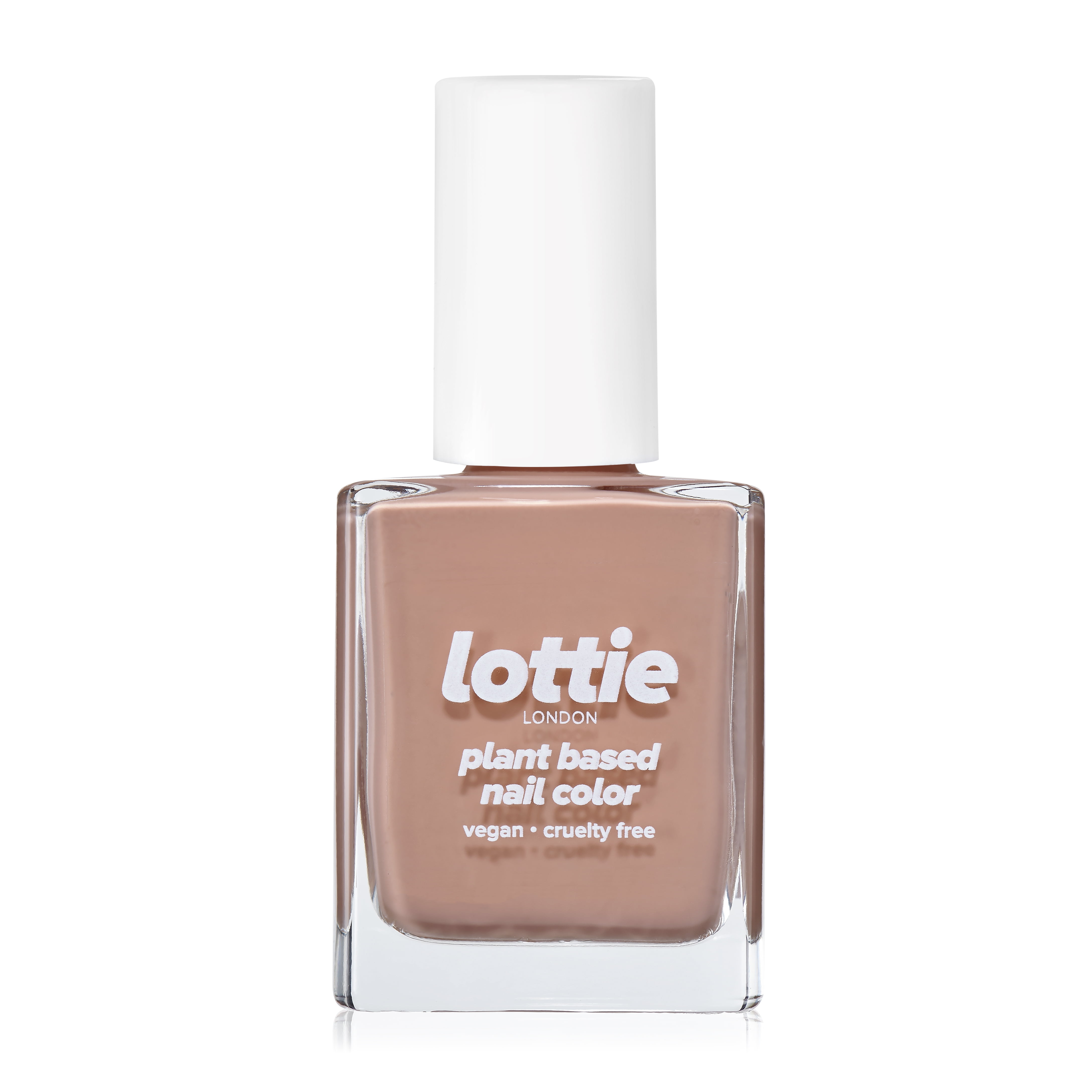 Lottie London Plant based Gel Nail color, All Free, buttery fudge nude, Feelin like a Snack, 0.33 fl oz
