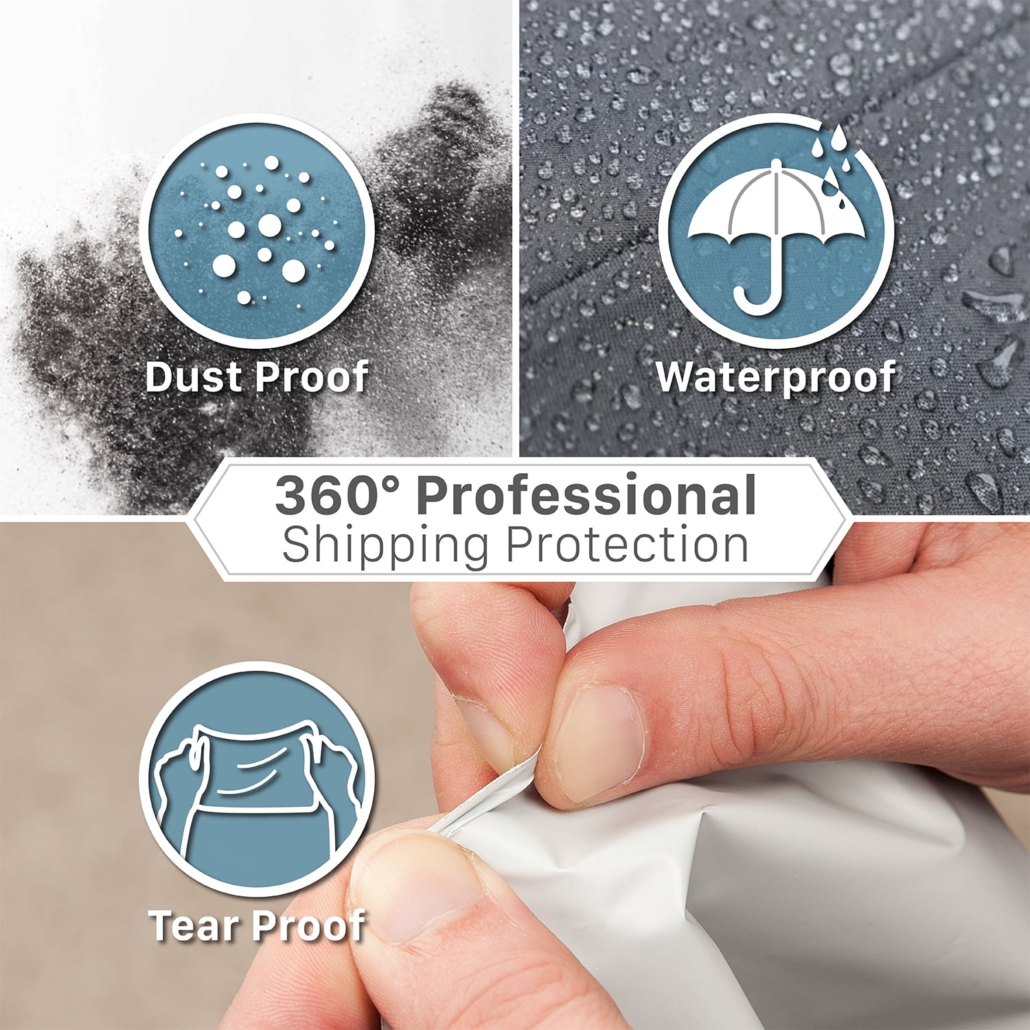Fosmon 19x24 (50 Pack) Large Poly Mailers, Self-Seal Tear-Proof Waterproof Strong Adhesive Shipping Envelopes Bags for Clothing, Business Suppliers