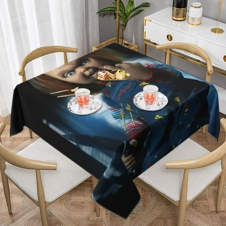 

Bride Of Chucky 55 X 55 Inch Square Tablecloth Stain And Wrinkle Resistant Anime Square Tablecloth For Kitchen Dining Room Picnic Patio Party Decoration