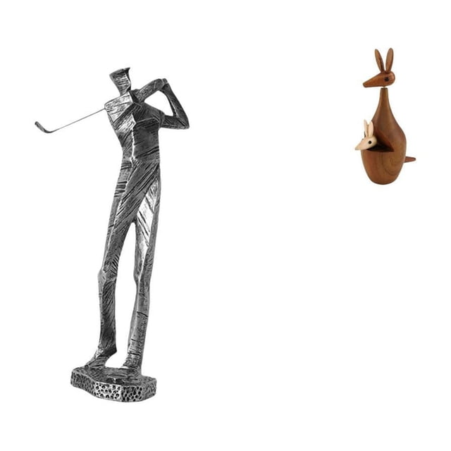 Figura de golfista,Estatua de golfista de resina,figura de golfista,decoración del hogar,Adorno de escultura moderna para centro de mesa,regalo,estatua,Estatuas,figuras de animales,manualidades