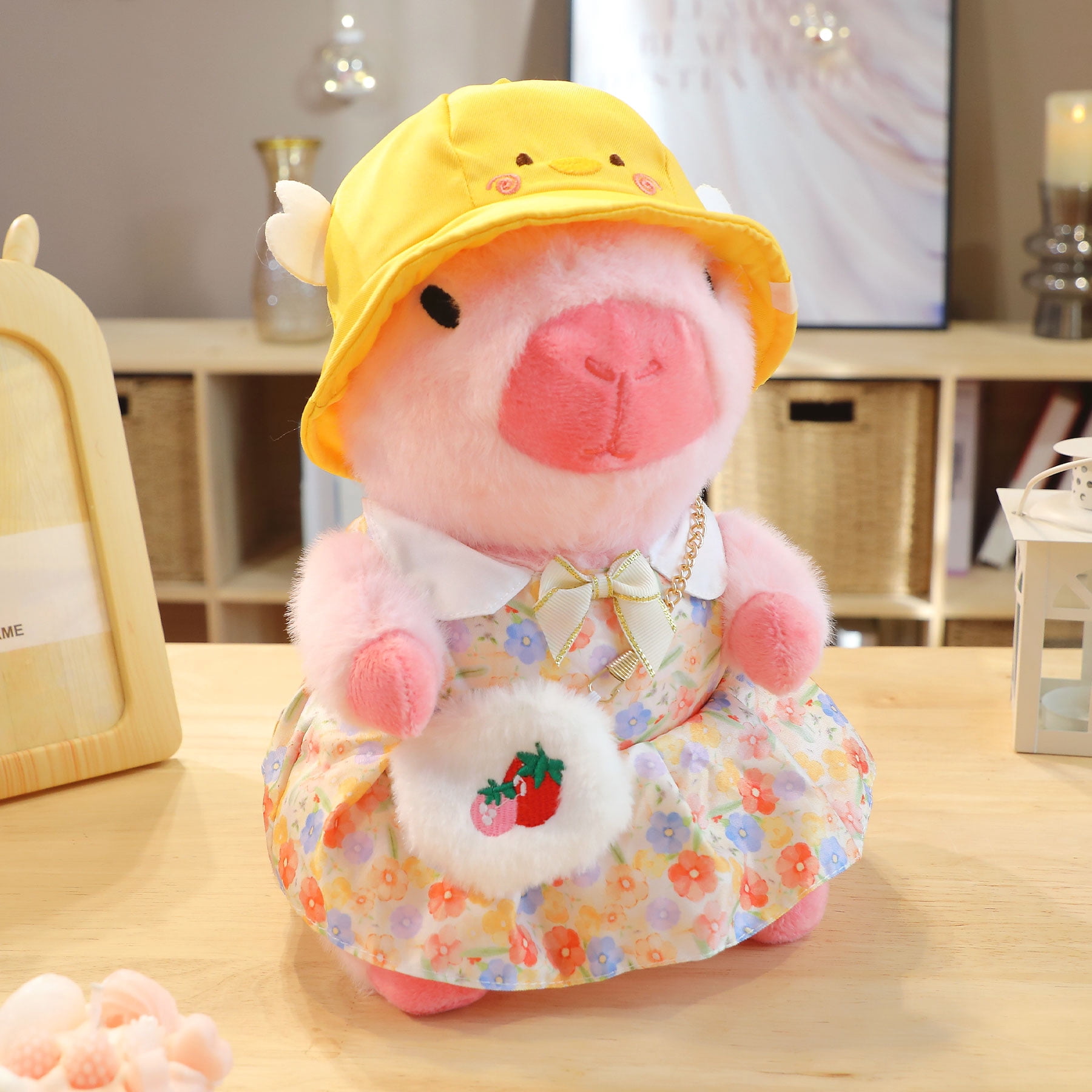 Capybara Plush with  Clothes & Accessories, Dress Up Capybara Stuffed Animal plush toys , 10.2 in Cute Plushies for Girl/Boy Birthday or Christmas Gift