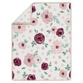 thumbnail image 5 of Sweet Jojo Designs Watercolor Floral Burgundy Pink and White 4 Piece Crib Bedding Set, 5 of 6