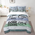 thumbnail image 2 of YST Retro Outdoor Lake Life Comforter Set, 7-Piece, Fishing Theme, Full Size, 2 of 5