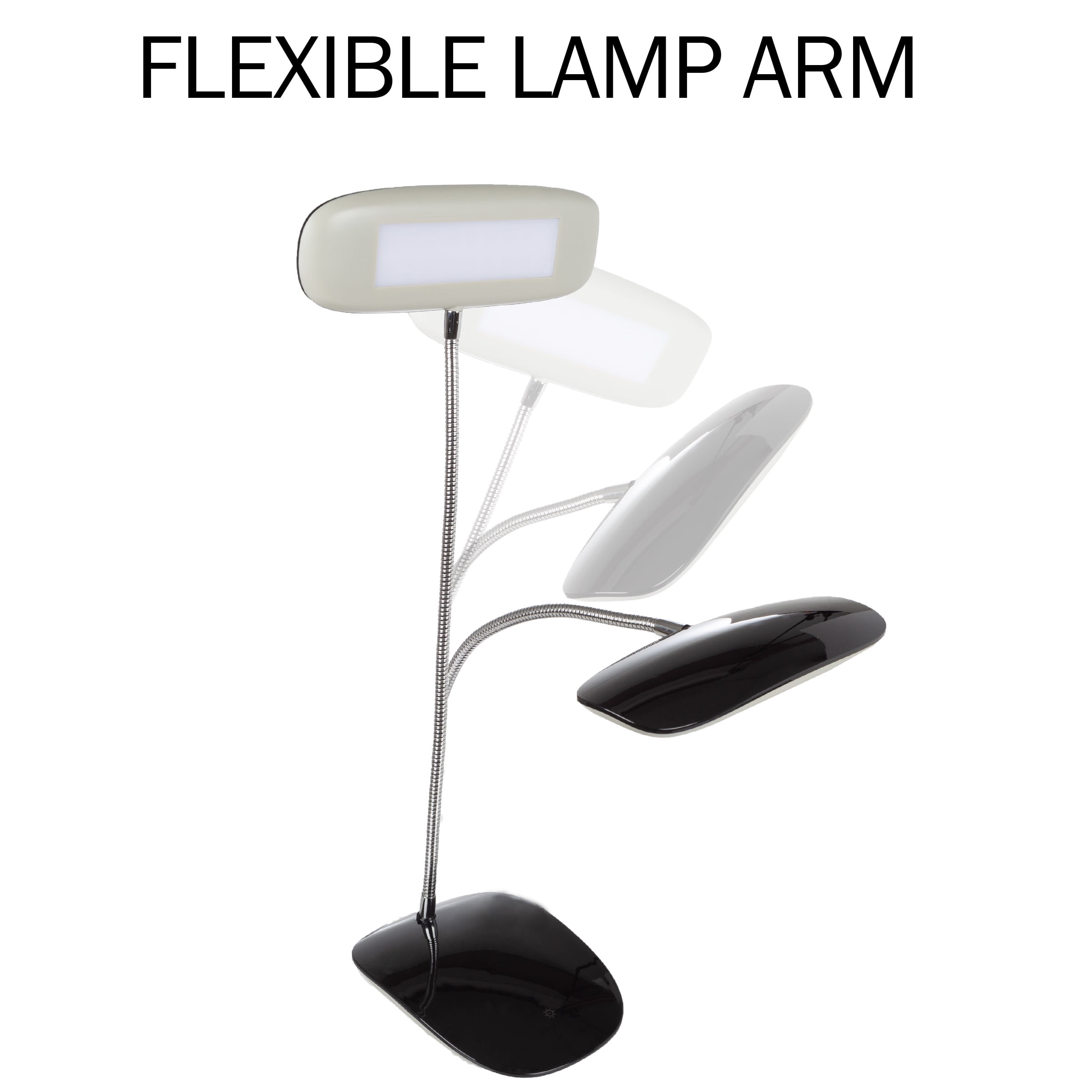 Lavish Home 18-inch Modern Touch-Activated LED Desk Lamp with USB Power Cord (Black)