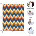 thumbnail image 4 of Orange Geometric Pattern Blanket,Comfortable Soft Flannel Throw Blanket,All Season,Warm Lightweight Blankets for Sofa Bed Couch Living Room Chair,30"x40", 4 of 4
