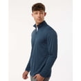 thumbnail image 2 of AllPro 4HM700 Performance Mélange Quarter-Zip Pullover-Navy Melange-4XL, 2 of 6