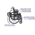 thumbnail image 2 of Silla de ruedas ligera Invacare 9000 XT de alto rendimiento, con brazos de altura de escritorio y asiento de 50 cm de ancho, 9XT_33131, color negro satinado, 2 of 5