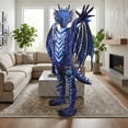 thumbnail image 5 of Magotan Halloween Kids Dragon Costume,Kids Halloween Dress Up,Halloween Funny Costume Cosplay Dragon Jumpsuit,Blue,XL, 5 of 7