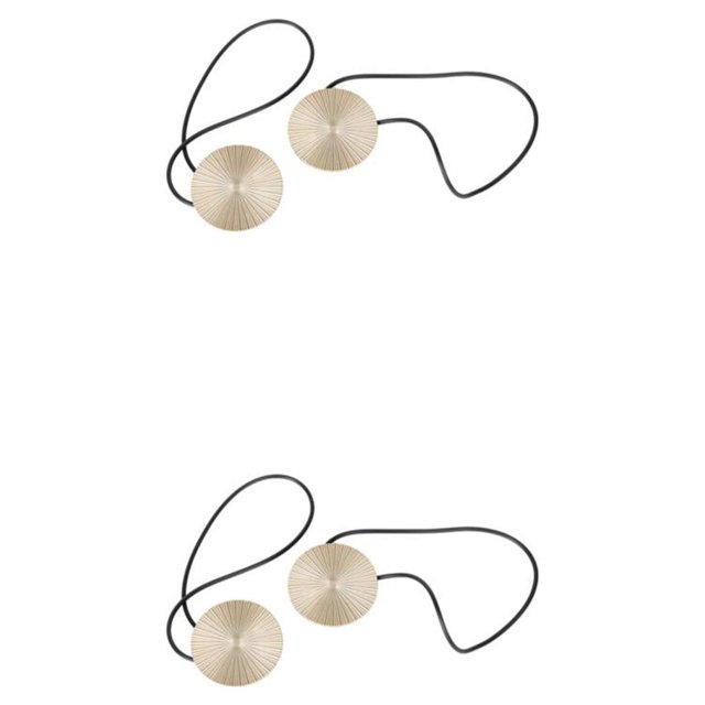 yingyy 1/2/3/5 2 Pieces Curtain Tieback Round Polyester Replacement Simple Style Household Kitchen Sunshade Drape Fixing Fastener Beige 2PCS