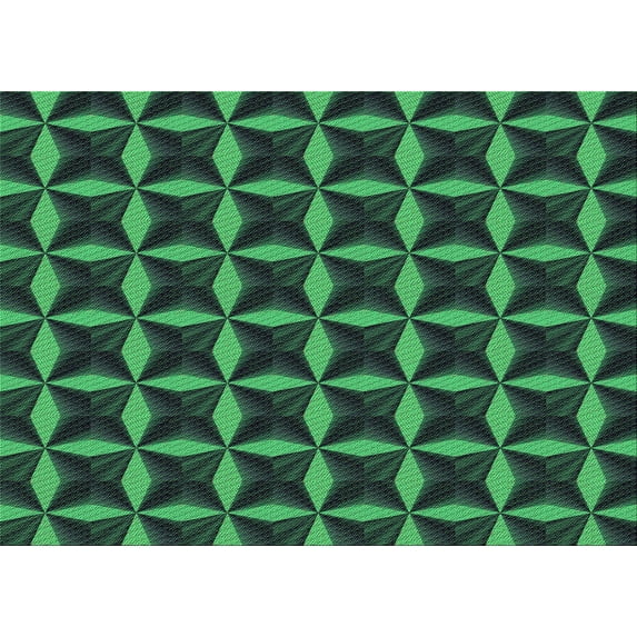 Ahgly Company Indoor Rectangle Patterned DarkSlateGray or DarkSlateGrey Green Area Rugs, 2' x 4'