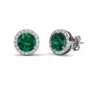Cate & Chloe Royal May Birthstone 18k White Gold Plated Women Earrings with Swarovski Crystals