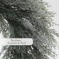 thumbnail image 3 of CG Hunter Holiday Collection Flocked Cedar Wreath, Premium Artificial Indoor and Outdoor Large 30" Flocked Cedar Christmas Wreath, Christmas Decorations and Holiday Greenery, 3 of 9