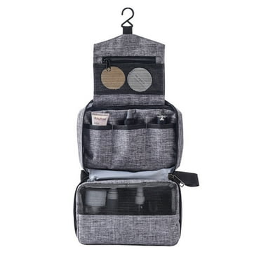 Hekezhi Waterproof Men's Travel Toiletry Bag with Hanging Hook & Makeup Organizer