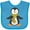 Turquoise, variant on Inktastic Cute Penguin, Little Penguin, Penguin with Scarf Boys or Girls Baby Bib