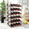 thumbnail image 3 of Sorbus Modern Copper Freestanding 3-Tiers 12-Bottle Stackable Wine Rack, 3 of 5