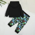 thumbnail image 3 of Esaierrr Newborn Baby Boys Hoodie Sweatshirt Outfits 2PCS Alphabet Print Color Blocking Sweatsuit Set Spring Autumn for 0-18M, 3 of 6