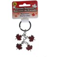 thumbnail image 1 of Canada 4 Charms Maple Leaf Metal Keychain New, 1 of 1