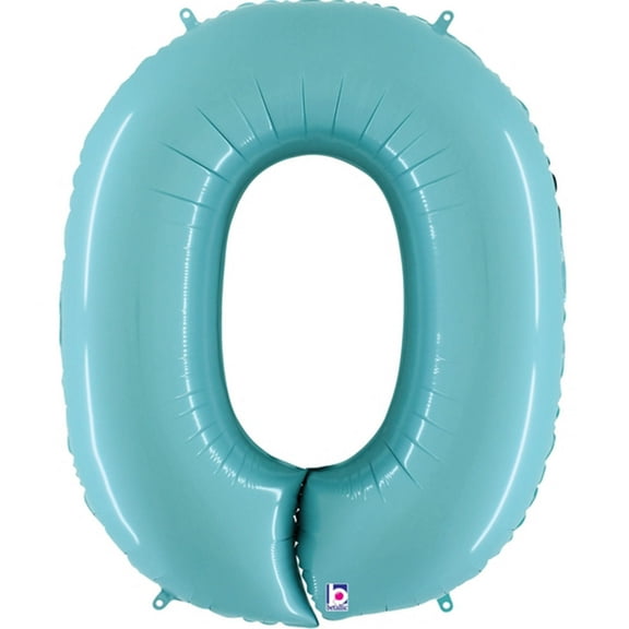 Pastel Blue Number 0 Balloon 40"