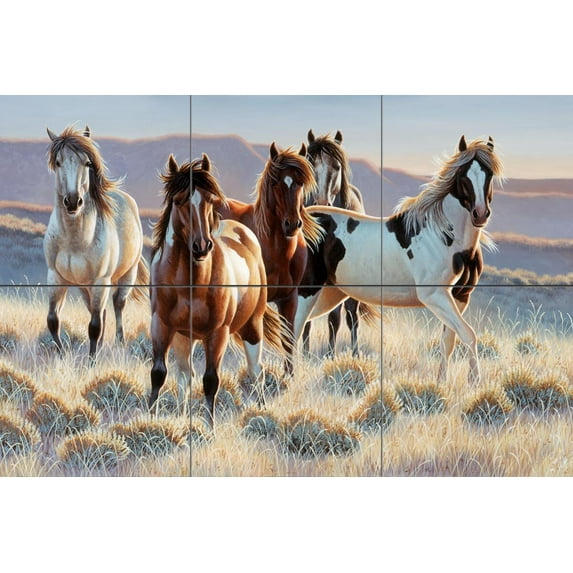 Tile Mural Kitchen Backsplash - Young Bloods-CF - by Cynthie Fisher