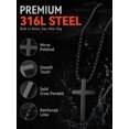 thumbnail image 6 of FaithHeart Black Cross Necklace for Men Waterproof Stainless Steel Box Chain Small Cross Pendant Necklaces Christian Religious Jewelry Gifts for Son Friends Birthday 16", 6 of 7