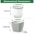 thumbnail image 6 of EFISPSS 6-Inch Grey Square Ceramic Self-Watering Pot for African Violets, Indoor Planter, 1 Count, 6 of 8