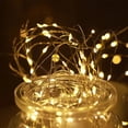 thumbnail image 2 of Guirnalda de luces LED de alambre plateado para decoración del hogar, cortina de boda, árbol de Navidad, iluminación de vacaciones, 2 of 4