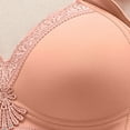 thumbnail image 4 of REORIAFEE Push up Sports Bras for Women Wireless Lace Trim Daily Bra for Older People Bras V Neck Comfy Corset Bra Adjustable Straps Lightly Lined Classic Seamless Brassiere Anti-Sagging Bra, 4 of 5