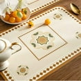 thumbnail image 2 of Vintage Light Luxury Leather Placemat Table Pad Flower Romantic Western Matsu Household Table Pad 40 * 30cm, 2 of 2