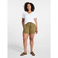 thumbnail image 2 of Time and Tru Women's Drapey Twill Utility Shorts, 4" Inseam, Sizes XS-XXXL, 2 of 6