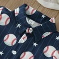 thumbnail image 5 of EnJoCho Child Casual Blouse Toddler Boys Short Sleeve Cartoon Baseball Prints Gentleman T Shirt Fashion Tops for 6M to 4 Years, 5 of 7