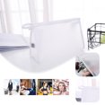 thumbnail image 5 of Clear Toiletry Bag, Travel Cosmetic Organizer, Pvc Material, Water-resistant, for Carry-on Luggage, Gym, Overnight Trips, White, by FAJHHA, 5 of 7