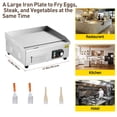 thumbnail image 3 of Bingirl 18-Inch Commercial Electric Countertop Grill, Non-Stick Electric Grill Plate, Temperature Control 122°F-572°F, 1600W Electric Grill Pan, 3 of 4