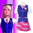 thumbnail image 1 of Anime Película Barbie Princesa Charm Escuela Delancey DE Wen Cosplay Disfraz Mujer Falda Uniforme Traje DE Halloween Conjunto DE Disfraces, 1 of 3
