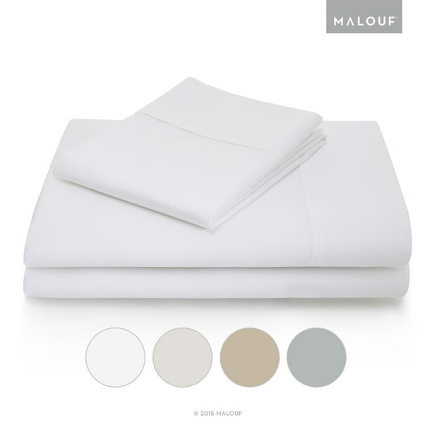Woven 600 Thread Count Cotton Blend Sheet Set Twin White Walmart