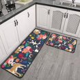 thumbnail image 2 of Shiba Inu and Pioneer Flower Kitchen Rugs Sets Of 2,Anti Fatigue Kitchen Mat Rugs Non Slip Washable,Decorative Kitchen Floor Mats for Kitchen,Sink,Laundry,17"X30"+17"X47", 2 of 7