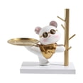 thumbnail image 1 of Estatua de animal con bandeja de almacenamiento, llavero, figurita, regalo, organizador de escritorio, artículos diversos Oso, 1 of 9